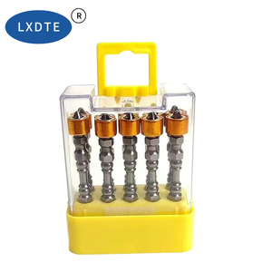 Juego de puntas de <span class=keywords><strong>destornillador</strong></span> de doble cabeza LXD de 65 mm PH2, acero S2, anillo magnético, mango de acero, HRC 60-62, OEM personalizado - Product Image 1