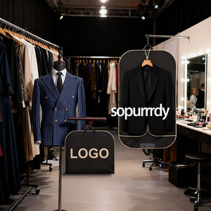 Housse de vêtement respirante en non-tissé avec logo personnalisé, poche zippée, pour chemises et robes, idéale pour le shopping et les voyages - Product Image 5
