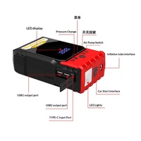 Démarreur de voiture d'urgence sans fil haute puissance pour extérieur, gonfleur intégré, batterie d'allumage 16000 mAh