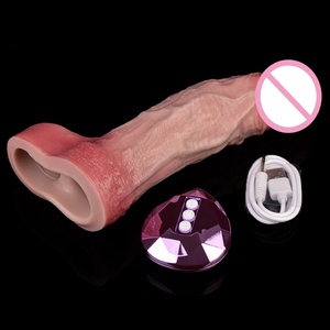 ORALSX - Extensor de Pene Vibrador Personalizado al por Mayor, Funda para Pene, Retrasador de Eyaculación, Juguetes Sexuales para Agrandar el Pene - Product Image 1