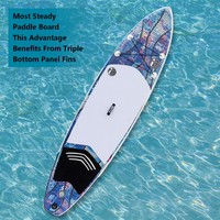 Planche à pagaie gonflable tout-terrain IBOARD 10,6'' personnalisée OEM, unisexe, en fibre de verre renforcée, garantie 1 à 3 ans