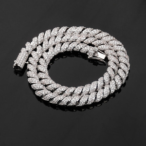 Light Luxury Fashion <b>Cross</b>-Border for Bestseller Full Zirconia Copper Pipe-Shaped <b>Chain</b> Necklace - Product Image 1