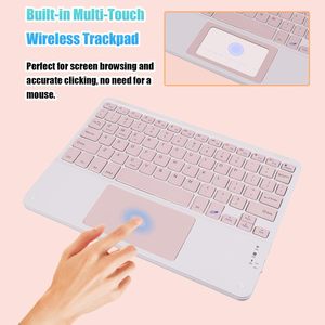 78 phím mỏng ABS di động có thể sạc lại không dây Touchpad BT 5.0 bàn phím cho <span class=keywords><strong>10</strong></span> inch máy tính bảng iPad <span class=keywords><strong>10</strong></span>.9 điện thoại thông minh - Product Image 3