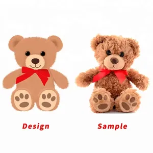 CE ASTM OEM pabrik kustom boneka beruang Teddy mainan hewan lembut maskot kustom mainan binatang lucu sebagai hadiah untuk anak-anak