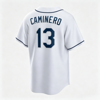 Jahitan Berkualitas Terbaik Dapat Disesuaikan # 13 CAMINERO # 56 AROZARENA. # 5 FRANCO # 2 Jersey Baseball DIAZ