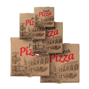 Caixa de Pizza de Papel Kraft Corrugado Descartável Personalizada Biodegradável Reciclável com Logo Impresso para Embalagem de Alimentos - Product Image 2