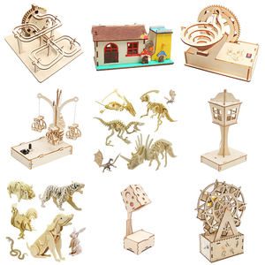 Eco-friendly Wood Crafts Assembly Diy Kit School Stem Educational Science Engineering Toys Laser Cut 3D Wooden <strong>Puzzle</strong> For Kids - Product Image 4
