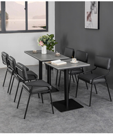 Table basse et ensemble table et chaises de restaurant contemporains en fer de haute qualité et durables pour usage commercial