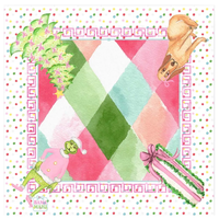 Tapis de Mahjong américain vert pour terrain de tennis, motif pivoine rose et porcelaine bleue, antidérapant, pour table de jeu
