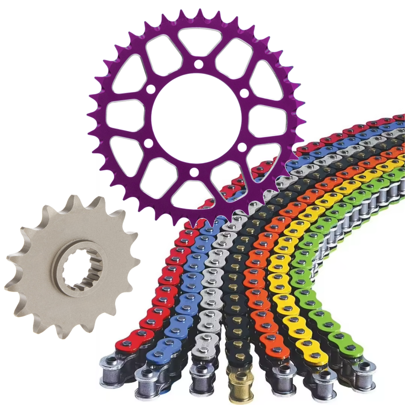 Custom New 520 Motorcycle Chain and Sprocket Set Kit