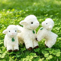 Peluche tendance et populaire, adorable, en forme de trèfle à quatre feuilles, en fausse fourrure bouclée douce, pour enfant, compagnon câlin pour la chambre d'enfant
