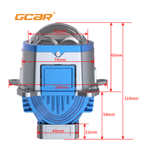 Bộ đèn chiếu sáng ô tô GCAR cỡ nhỏ 70W RS3 hình vuông Bi <span class=keywords><strong>Led</strong></span> với ống kính projector và laser kép - Product Image 3