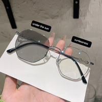 Lunettes Photochromiques Vintage de Haute Qualité Hommes Femmes, Verres Myopes Anti-Lumière Bleue, Dioptrie 0 à -6.0