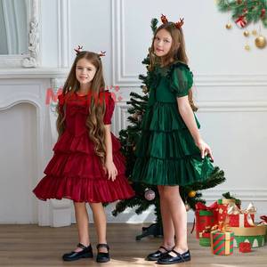 Nouvelle Robe de Bal Fantaisie pour Filles, Manches Bouffantes, en Tulle Superposé, Robes de Noël pour Enfants, Fabrication ODM/OEM - Product Image 2