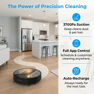 Automatic Floor Sweeping Robot with Smart Path Planning, Auto Charging Home Vacuum Cleaner - Product Image 3