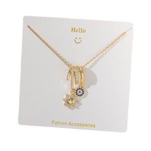 Custom French Style Light Luxury Enamel Drip Glazed Color Diamond Tassel Micro Inlaid Necklace, Fashionable, <b>Sweet</b> and High-end - Product Image 6