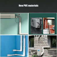 Ensemble de gaines de protection décoratives en PVC pour climatiseur split, pour installation murale intérieure et extérieure