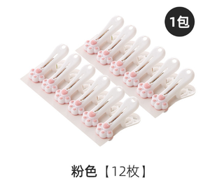 12 pièces pinces à linge en plastique antidérapantes pinces à linge pinces à linge coupe patte de <span class=keywords><strong>chat</strong></span> conception pinces à linge en plastique - Product Image 6