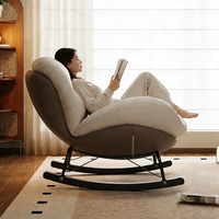 Vente directe d'usine, canapé à bascule moderne de luxe de style nordique, fauteuil à bascule pour lecture en intérieur, structure en acier, pour la maison