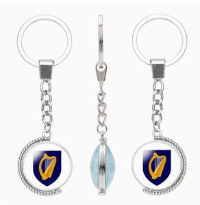 Porte-clés rotatif double face avec drapeau irlandais et <span class=keywords><strong>armoiries</strong></span> nationales, accessoire créatif - Product Image 1