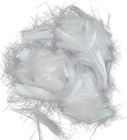 Fibra de Polipropileno PP PET 100%, Fibra de Refuerzo para Cemento y Hormigón, Longitud de 12 mm
