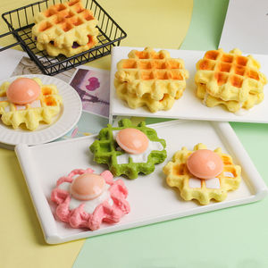 Manufacturer Wholesale PU Stress <b>Ball</b> Simulated Food <b>Squeezing</b> Toys Waffle Slow Rebound Stress Relieving Toys Desktop Decoration - Product Image 4