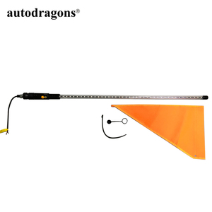 ไฟเสาธง LED แบบหลอดใส 3 ฟุต สีขาว/แดง ขาว/เหลืองอำพัน ยี่ห้อ ADT สำหรับรถ ATV UTV รถบรรทุก รถบักกี้ ไฟแส้ LED - Product Image 1