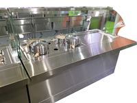 Bain-marie en acier inoxydable pour restaurant, buffet, chauffe-plats avec armoire