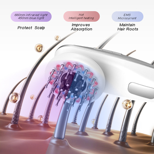 Meiboyi sisir Salon kecantikan genggam elektrik, sisir pijat kulit kepala dengan aplikator minyak getaran rileks tren 2025 - Product Image 2