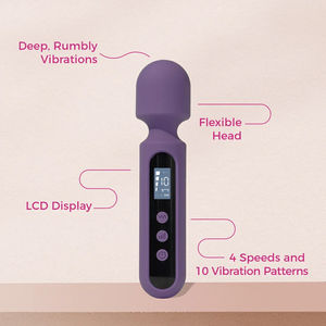 Couple Adult Sex Toy Wand <strong>Vibrator</strong> Kits Clit G Spot Glans Clitoral Stimulator Vibrating Dildo Massager <strong>Vibrator</strong> With LCD Display - Product Image 3
