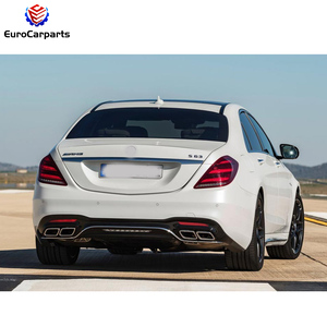 Classe <span class=keywords><strong>S</strong></span> <span class=keywords><strong>W222</strong></span> da vecchio a nuovo Kit carrozzeria stile S63 TI con luci 2014 ~ 2018Y paraurti anteriore paraurti posteriore diffusore di scarico punta griglia - Product Image 5