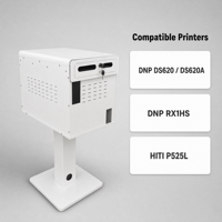 Support d'imprimante métallique avec tiroir de rangement compatible avec DNP RX1 DNP DS620/620A HITI P525L Accessoire pour photomaton