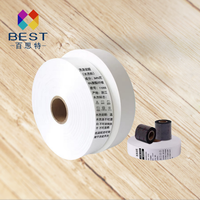 Logo personnalisé Polyamide nylon taffetas ruban de satin tissu étiquette de vêtement matériel