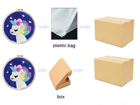 Kits de broderie au point de croix personnalisés avec logo, faits main, écologiques, sur toile de coton encadrée, paysage, point de poinçon, pour débutants, faciles à réaliser