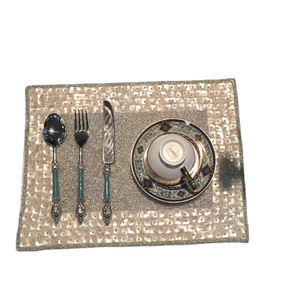 Mantel Individual Rectangular con cuentas de concha de lujo de gran oferta para mesa de comedor de boda y decoración de vacaciones en casa - Product Image 2
