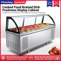 Petite vitrine chauffante de comptoir à double porte avec éclairage LED, efficacité énergétique A++, pour la présentation et le maintien au chaud des aliments