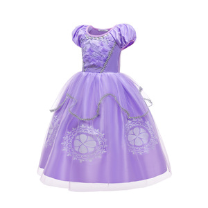 E15 Baby Girl Ruffle Outfits Diseño de fiesta de Navidad Girls Fancy Cosplay Little Princess Sofia Dress - Product Image 2