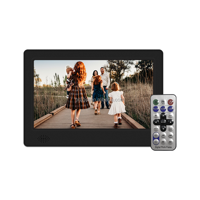 Pros New Design High Resolution 800*480/1024*600 Play Picture Video Loop Mini Size Full Hd 1080p Lcd Digital Photo Frame 7 Inch