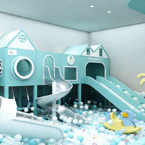 Ensemble de jeux d'intérieur Macaron pour enfants : piscine à balles, toboggan, filet d'escalade, équipement de terrain de jeu souple pour la maison et la <span class=keywords><strong>maternelle</strong></span> - Product Image 3