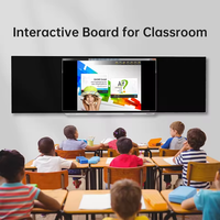 Tableau blanc interactif, équipement éducatif, écran plat interactif Android 13, résolution 4K, 20 points tactiles, montage mural pour