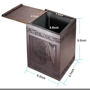 Insan külleri için ahşap oyma çapraz kremasyon çömleği kutu - Product Image 2