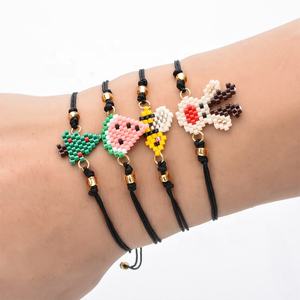 Moyamiya venta al por mayor pulseras de cuentas para niños Miyuki sirena y sandía corona frutas animales encanto pulseras estilo lindo regalos - Product Image 4
