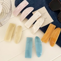 Pince à cheveux automatique à ressort grande en acétate de cellulose écaille de tortue, barrette vierge, attache-queue de cheval, bijou de cheveux, pinces à cheveux
