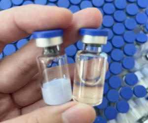 Blue Silver Aluminum Crimp Cap Clear Borosilicate Vials, Mini Glass <b>Bottles</b> For Powder Liquid Sample Storage & Display - Product Image 5