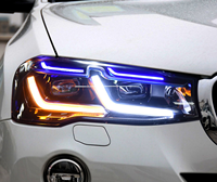 Nouveaux phares LED DRL bleus en gros pour BMW X3 F25 2010-2017, ensemble de projecteurs étanche IP67, 8000 lumens, Plug & Play