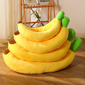 RTS Neues Design Halboffenes Superweiches Warmes Niedliches Bananen-Imitat Haustier Katzen- und Hundebett für Innenräume - Product Image 5