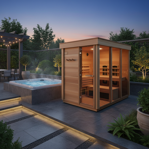 ห้องซาวน่าไม้เนื้อแข็งสั่งทำพิเศษทันสมัย ทนทาน สร้างขึ้นเพื่อความคงทนยาวนาน สำหรับการใช้งานระยะยาว - Product Image 1