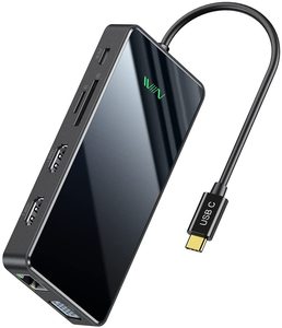 11 En 1 Triple pantalla USB C Hub 2 puertos Multi-función <span class=keywords><strong>Dock</strong></span> para <span class=keywords><strong>MacBook</strong></span> <span class=keywords><strong>Pro</strong></span> <span class=keywords><strong>M1</strong></span> Chip para micrófono de audio de la HD-MI - Product Image 1