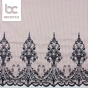 high quality cotton embroidered fabric support custom floral embroidery cotton for clothing fabric