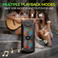 SING-E ZQS-3217 Enceinte Stéréo Portable Professionnelle RGB avec Microphone pour Fêtes, KTV, DJ, Karaoké